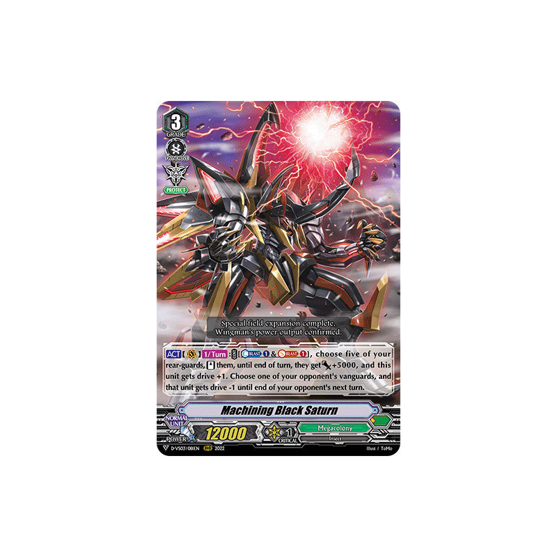 Vanguard_TCG_card_D-VS03_081_RRR_Machining_Black_Saturn_V_Clan_Collection_Vol.3