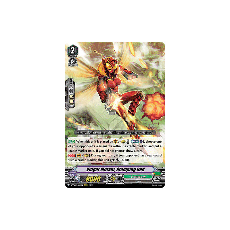 Vanguard_TCG_card_D-VS03_082_RRR_Vulgar_Mutant_Stamping_Red_V_Clan_Collection_Vol.3