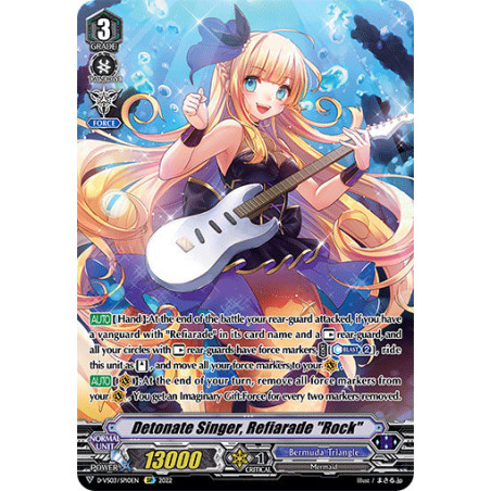 Vanguard_TCG_card_D-VS03_SP10_SP_Detonate_Singer_Refiarade_Rock_V_Clan_Collection_Vol.3