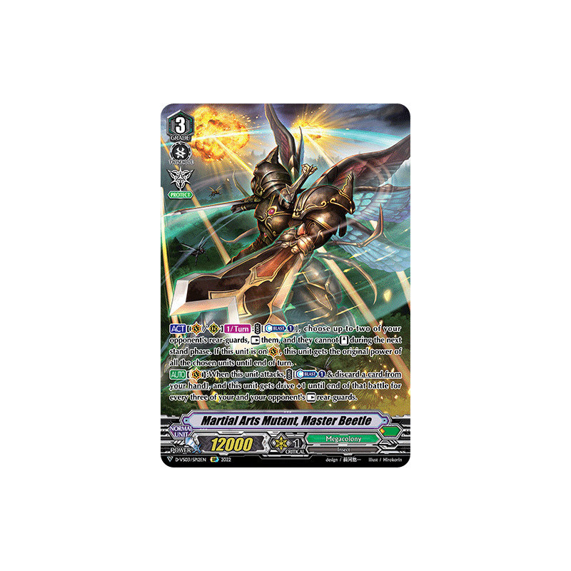 Vanguard_TCG_card_D-VS03_SP12_SP_Martial_Arts_Mutant_Master_Beetle_V_Clan_Collection_Vol.3
