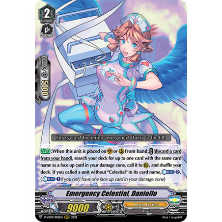 Vanguard_TCG_card_D-VS04_002_RRR_Emergency_Celestial_Danielle_V_Clan_Collection_Vol.4
