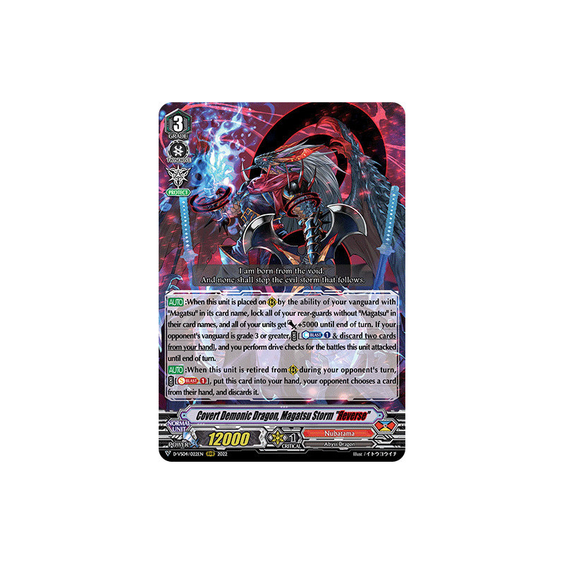 Vanguard_TCG_card_D-VS04_022_RRR_Covert_Demonic_Dragon_Magatsu_Storm_Яeverse_V_Clan_Collection_Vol.4