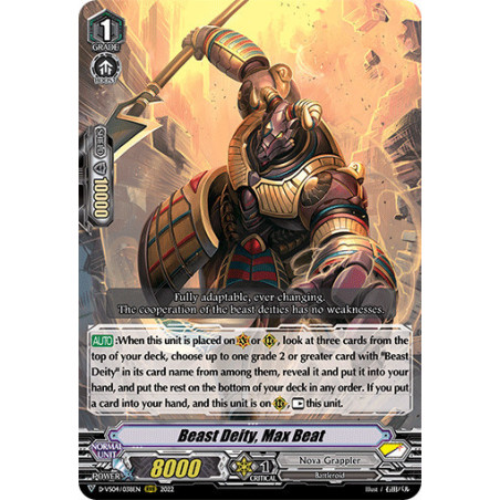 Vanguard_TCG_card_D-VS04_038_RRR_Beast_Deity_Max_Beat_V_Clan_Collection_Vol.4