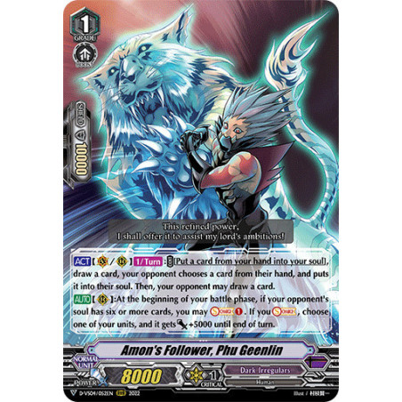 Vanguard_TCG_card_D-VS04_052_RRR_Amon_s_Follower_Phu_Geenlin_V_Clan_Collection_Vol.4