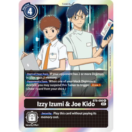 Digimon_TCG_BT6-090_Izzy_Izumi_Joe_Kido_Rare_Double_Diamond_Card_Game