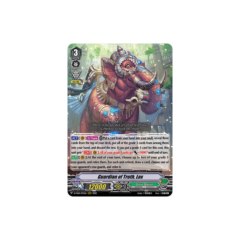 Vanguard_TCG_card_D-VS04_072_RRR_Guardian_of_Truth_Lox_V_Clan_Collection_Vol.4