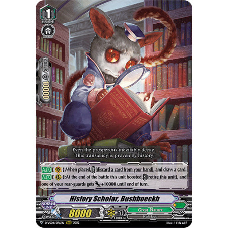 Vanguard_TCG_card_D-VS04_076_RRR_History_Scholar_Bushboeckh_V_Clan_Collection_Vol.4