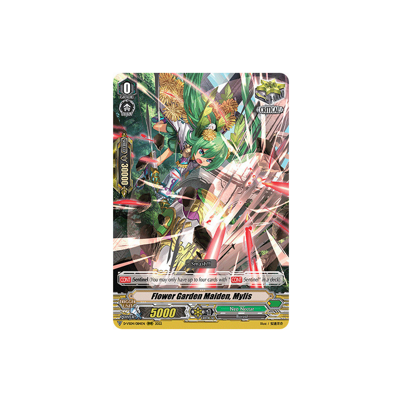 Vanguard_TCG_card_D-VS04_084_RRR_Flower_Garden_Maiden_Mylis_V_Clan_Collection_Vol.4