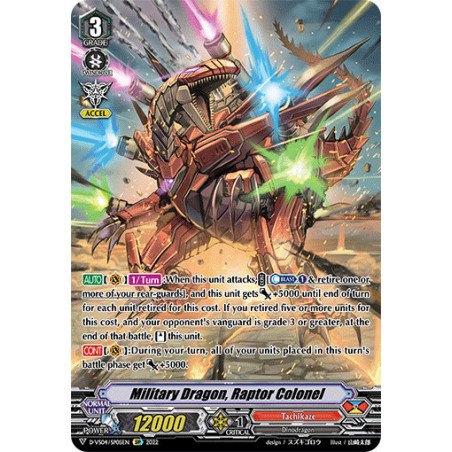 Vanguard_TCG_card_D-VS04_SP05_SP_Military_Dragon_Raptor_Colonel_V_Clan_Collection_Vol.4
