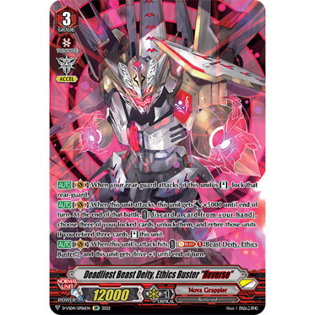 Vanguard_TCG_card_D-VS04_SP06_SP_Deadliest_Beast_Deity_Ethics_Buster_Яeverse_V_Clan_Collection_Vol.4