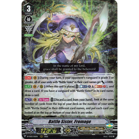 Vanguard_TCG_card_D-VS05_011_RRR_Battle_Sister_Fromage_V_Clan_Collection_Vol.5