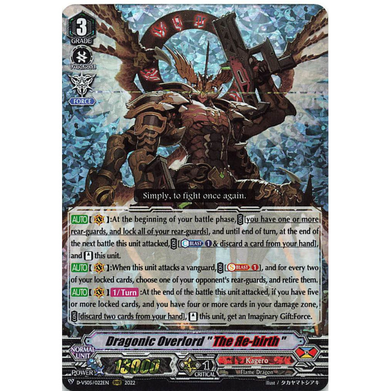 Vanguard_TCG_card_D-VS05_022_RRR_Dragonic_Overlord_The_Яe-birth_V_Clan_Collection_Vol.5