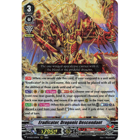 Vanguard_TCG_card_D-VS05_039_RRR_Eradicator_Dragonic_Descendant_V_Clan_Collection_Vol.5
