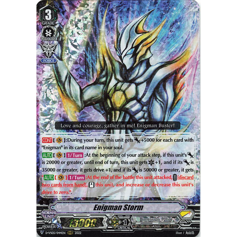 Vanguard_TCG_card_D-VS05_044_RRR_Enigman_Storm_V_Clan_Collection_Vol.5