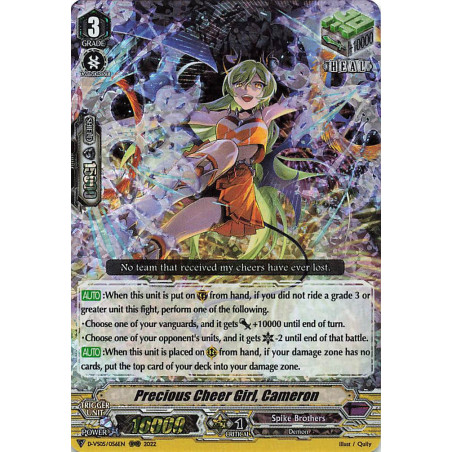 Vanguard_TCG_card_D-VS05_056_RRR_Precious_Cheer_Girl_Cameron_V_Clan_Collection_Vol.5