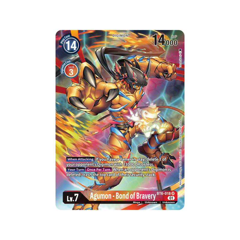 Digimon_TCG_BT6-018_AA_Agumon_-_Bond_of_Bravery_Alternative_Art_Double_Diamond_Card_Game