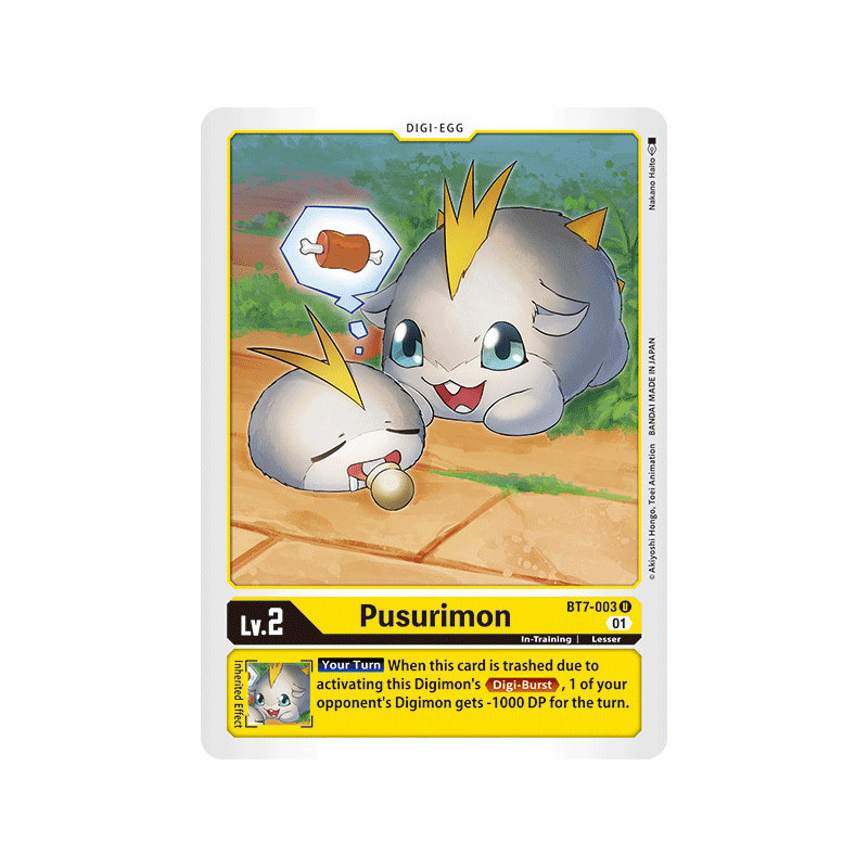 Digimon TCG BT7-003 Pusurimon Uncommon Next Adventure Card Game
