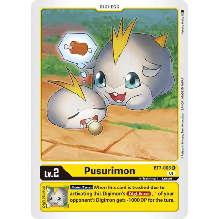 Digimon TCG BT7-003 Pusurimon Uncommon Next Adventure Card Game