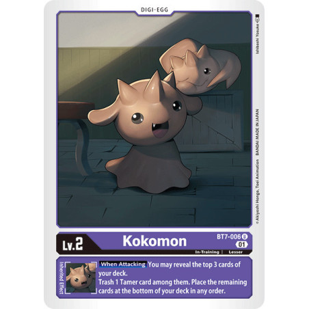 Digimon TCG BT7-006 Kokomon Uncommon Next Adventure Card Game