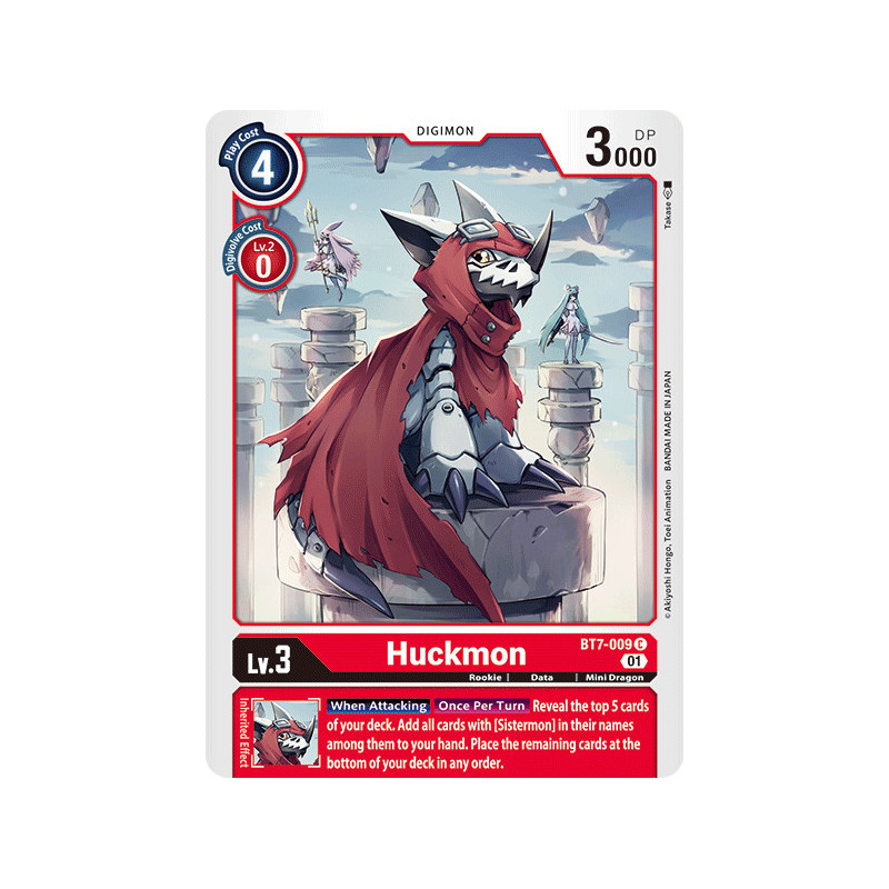 Digimon TCG BT7-009 Huckmon Common Next Adventure Card Game