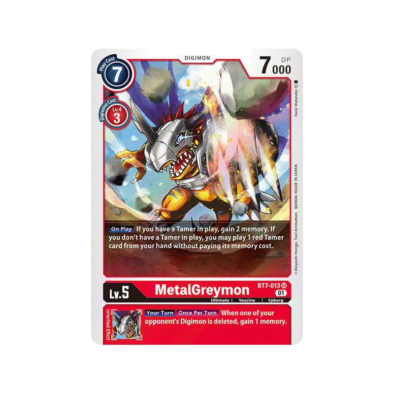 Digimon TCG BT7-013 MetalGreymon Super Rare Next Adventure Card Game