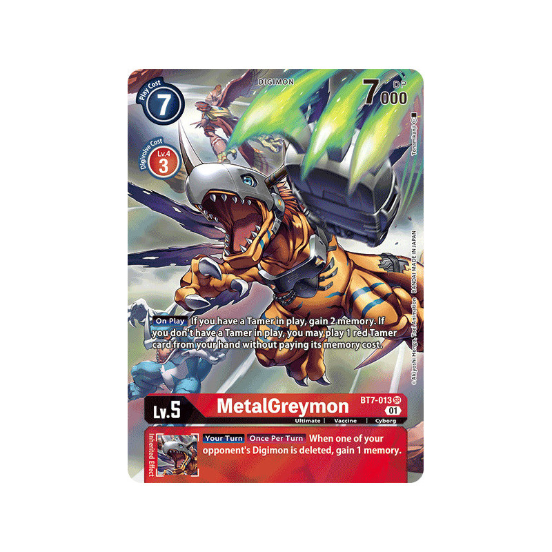 Digimon TCG BT7-013 AA MetalGreymon Alternative Art Next Adventure Card Game