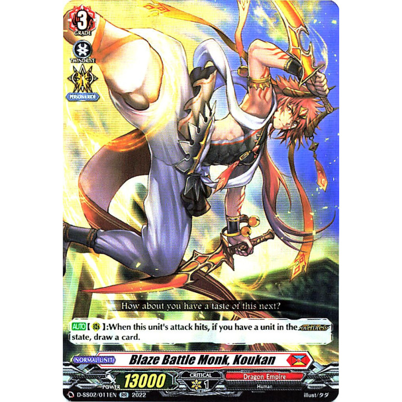 Vanguard_TCG_card_D-SS02_011_RR_Blaze_Battle_Monk_Koukan_Festival_Collection_2022