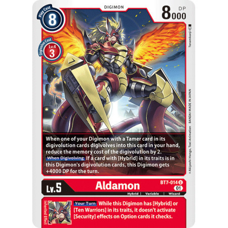 Digimon TCG BT7-014 Aldamon Uncommon Next Adventure Card Game