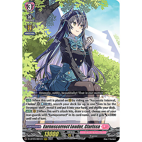 Vanguard_TCG_card_D-LBT01_001_RRR_Earnescorrect_Leader_Clarissa_Lyrical_Melody