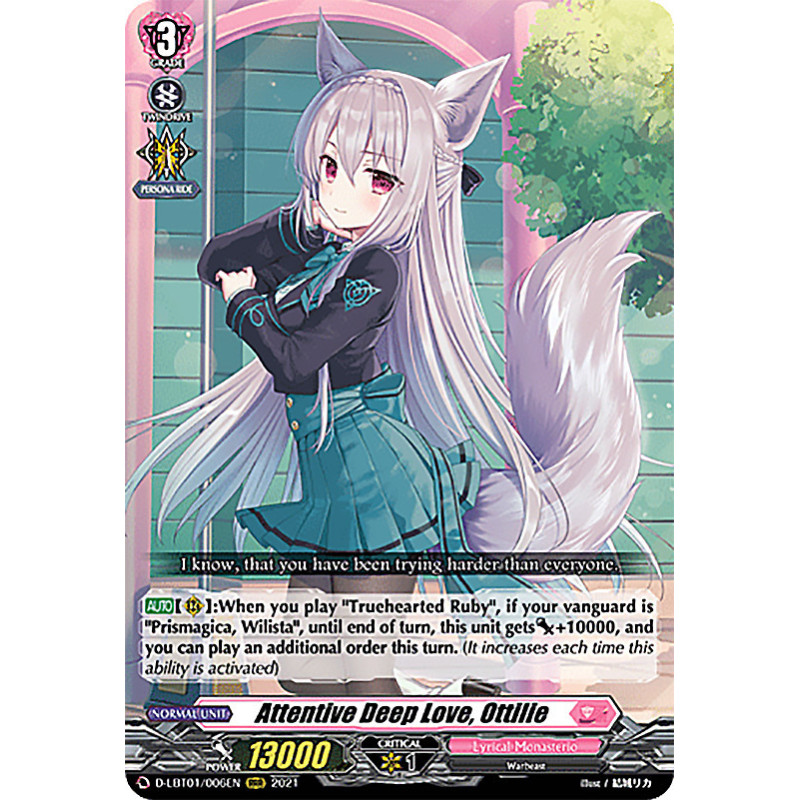 Vanguard_TCG_card_D-LBT01_006_RRR_Attentive_Deep_Love_Ottilie_Lyrical_Melody