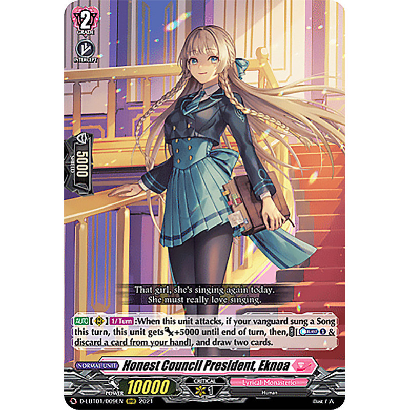Vanguard_TCG_card_D-LBT01_009_RRR_Honest_Council_President_Eknoa_Lyrical_Melody