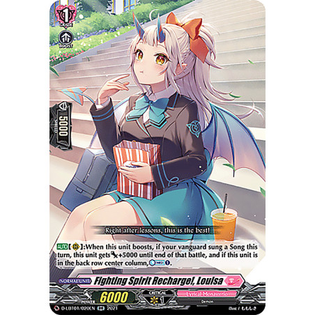 Vanguard_TCG_card_D-LBT01_020_RR_Fighting_Spirit_Recharge_Louisa_Lyrical_Melody