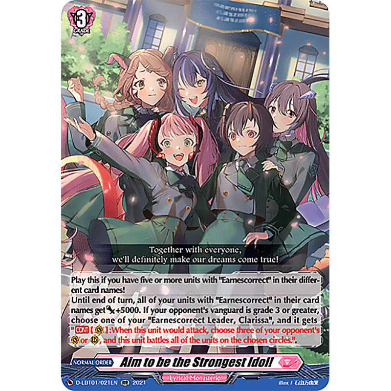 Vanguard_TCG_card_D-LBT01_021_RR_Aim_to_be_the_Strongest_Idol_Lyrical_Melody