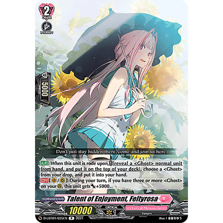 Vanguard_TCG_card_D-LBT01_035_R_Talent_of_Enjoyment_Feltyrosa_Lyrical_Melody