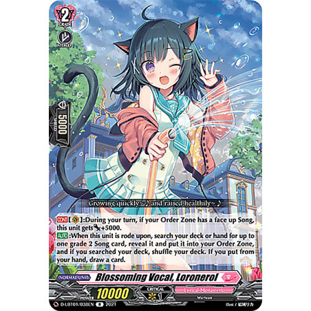 Vanguard_TCG_card_D-LBT01_038_R_Blossoming_Vocal_Loronerol_Lyrical_Melody