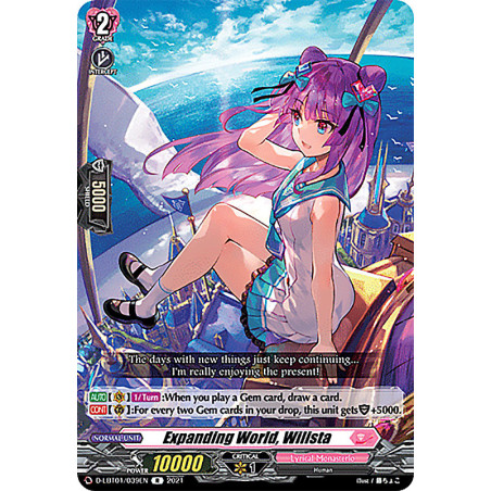 Vanguard_TCG_card_D-LBT01_039_R_Expanding_World_Wilista_Lyrical_Melody