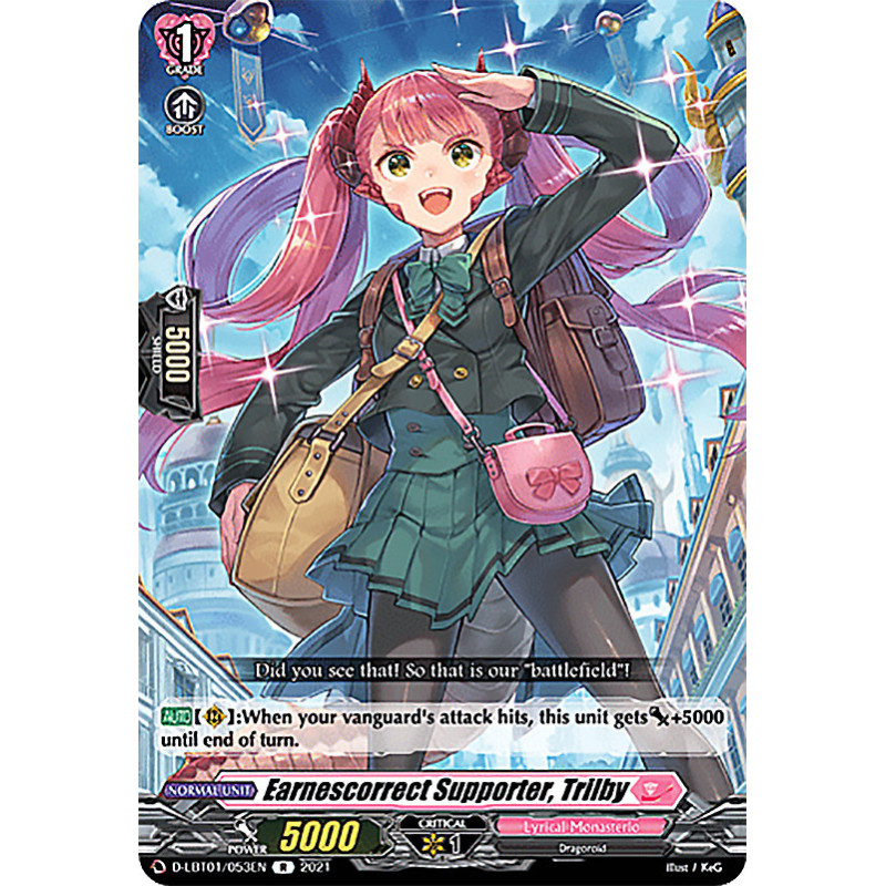 Vanguard_TCG_card_D-LBT01_053_R_Earnescorrect_Supporter_Trilby_Lyrical_Melody
