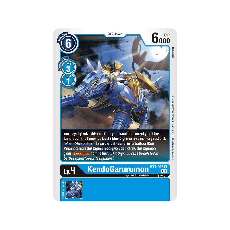 Digimon TCG BT7-022 KendoGarurumon Common Next Adventure Card Game