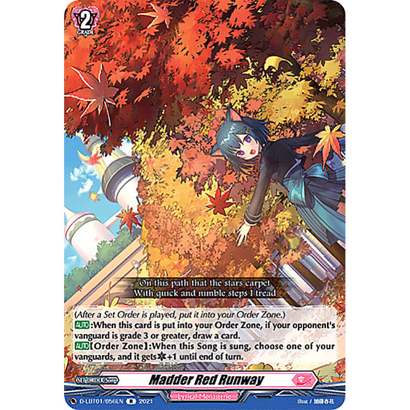 Vanguard_TCG_card_D-LBT01_056_R_Madder_Red_Runway_Lyrical_Melody