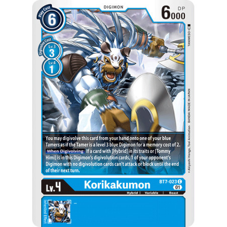 Digimon TCG BT7-023 Korikakumon Common Next Adventure Card Game