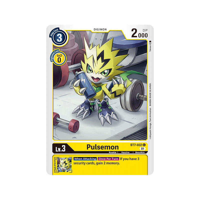 Digimon TCG BT7-032 Pulsemon Common Next Adventure Card Game