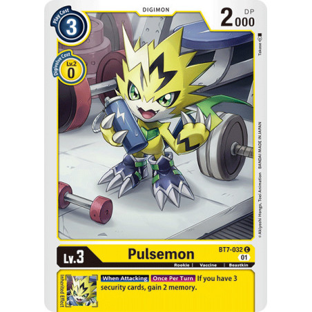 Digimon TCG BT7-032 Pulsemon Common Next Adventure Card Game