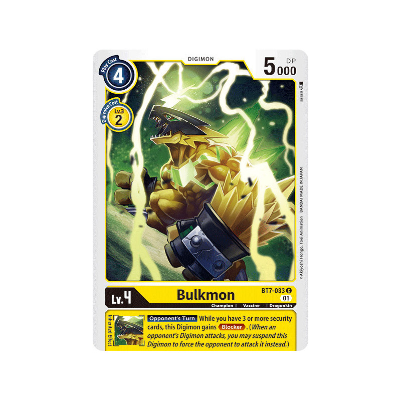Digimon TCG BT7-033 Bulkmon Common Next Adventure Card Game