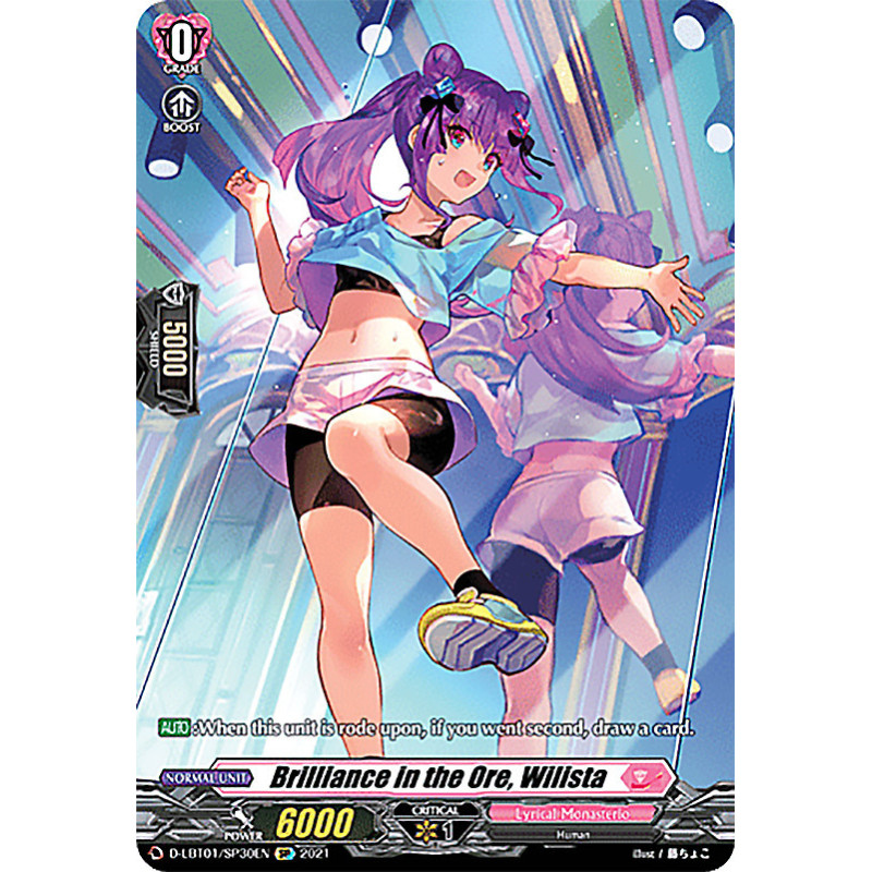Vanguard_TCG_card_D-LBT01_SP30_SP_Brilliance_in_the_Ore_Wilista_Lyrical_Melody