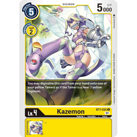 Digimon TCG BT7-035 Kazemon Common Next Adventure Card Game