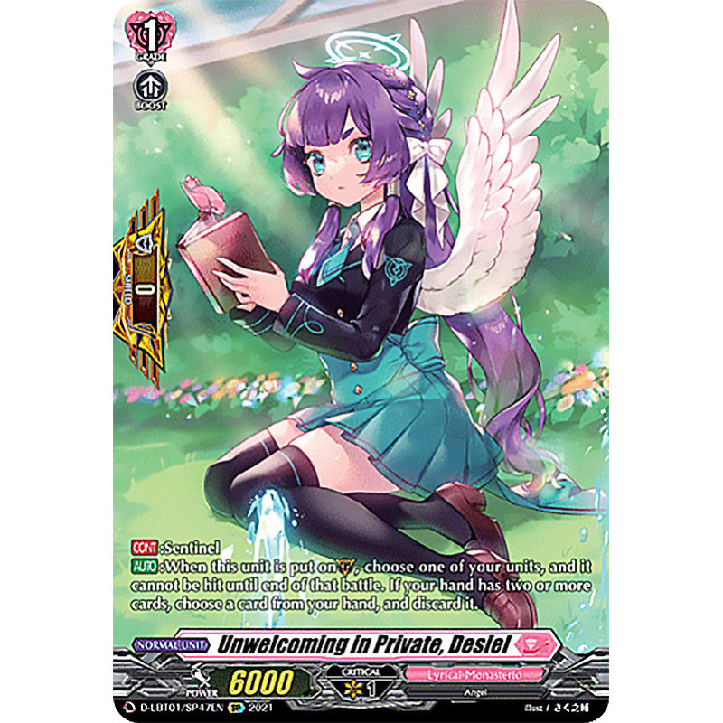 Vanguard_TCG_card_D-LBT01_SP47_SP_Unwelcoming_in_Private_Desiel_Lyrical_Melody