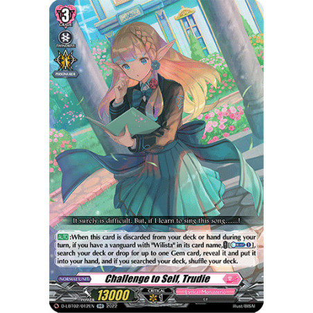 Vanguard_TCG_card_D-LBT02_012_RR_Challenge_to_Self_Trudie_Lyrical_Monasterio_It_s_a_New_School_Term_