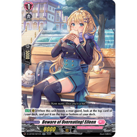Vanguard_TCG_card_D-LBT02_021_RR_Beware_of_Overeating_Eileen_Lyrical_Monasterio_It_s_a_New_School_Term_
