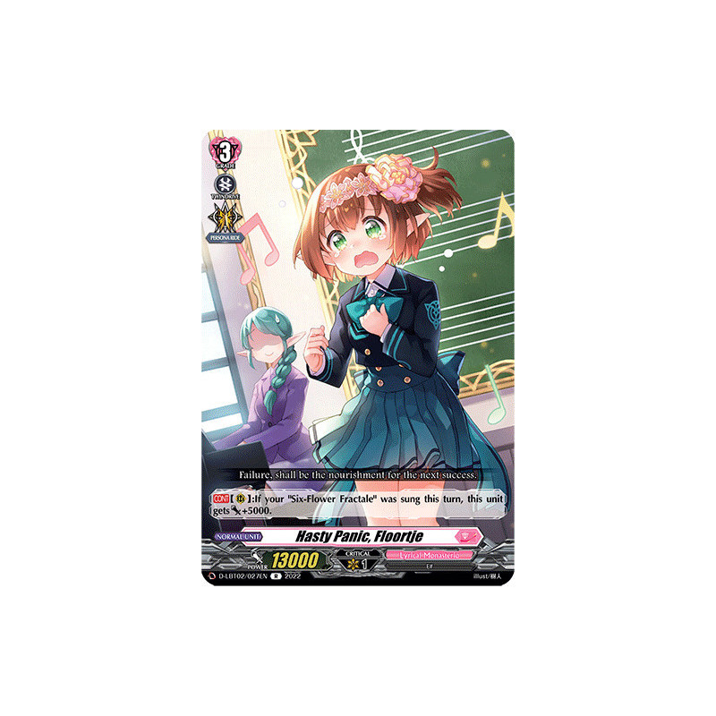 Vanguard_TCG_card_D-LBT02_027_R_Hasty_Panic_Floortje_Lyrical_Monasterio_It_s_a_New_School_Term_