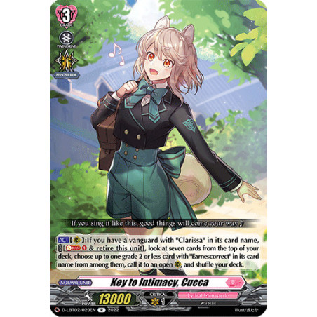 Vanguard_TCG_card_D-LBT02_029_R_Key_to_Intimacy_Cucca_Lyrical_Monasterio_It_s_a_New_School_Term_